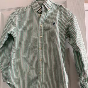 Boys long sleeve polo button down